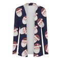 thumbnail image 4 of Cárdigan de manga larga con estampado navideño de moda para mujer, chaqueta de poliéster para mujer, 4 of 6