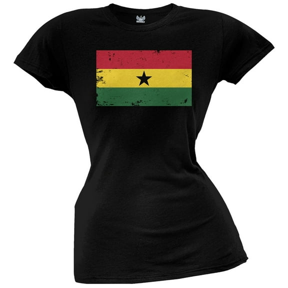 World Cup Ghana Distressed Flag Juniors T-Shirt - Medium
