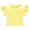 Yellow, variant on EnJoCho Kids Party Shirts Baby Kids Girl Ruffle Sleeve Off Shoulder Solid Color Cotton Tops Blouse Trendy School Home Casual Tops