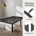 thumbnail image 5 of Amolife Heavy Duty Twin Size 14'' Metal Platform Bed Frame with Ample Under-bed Storage Space, Black, 5 of 9