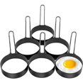 thumbnail image 1 of 6PCS Stainless Steel Round Egg Cooking Rings Non-Stick Frying Egg Maker Molds, 1 of 5