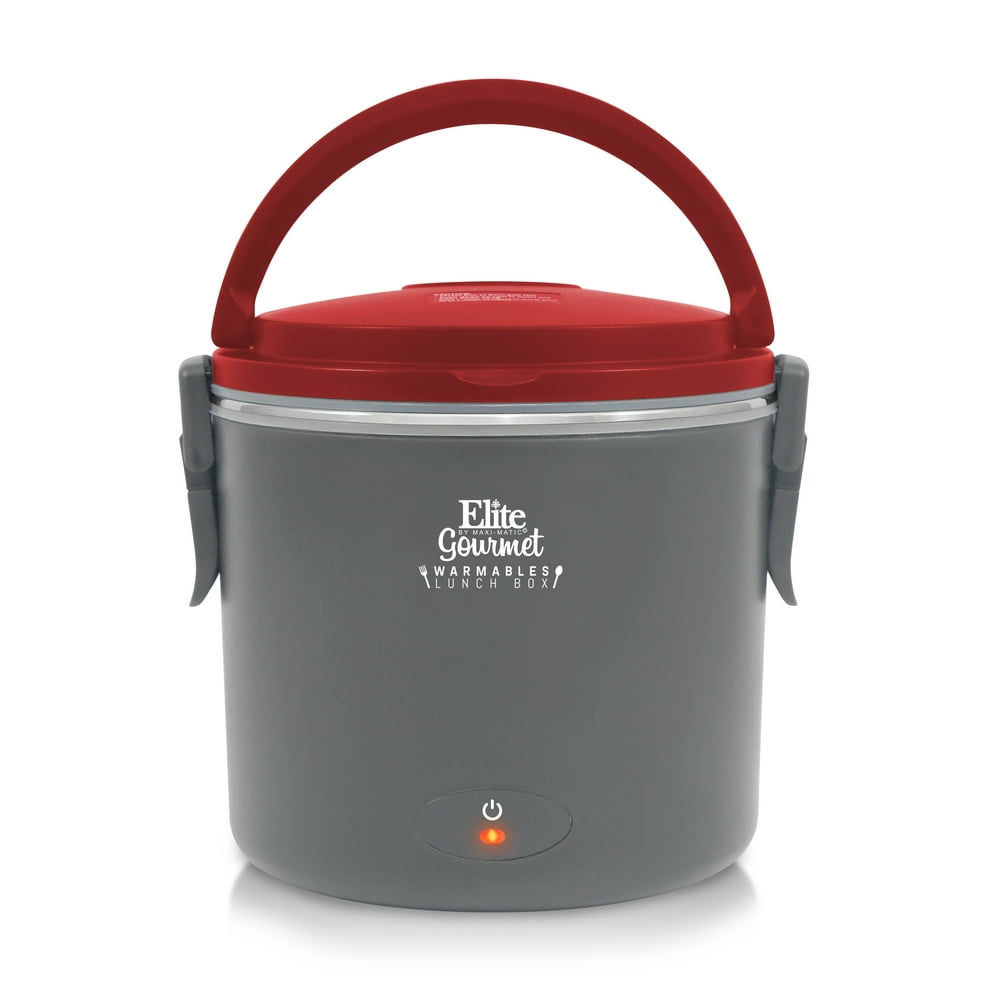 elite-gourmet-32oz-efw-6080r-red-warmables-lunch-box-electric-food-warmer-with-stainless-steel