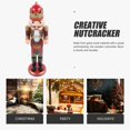 thumbnail image 2 of HLONK Nutcracker Soldier Lovely Wood Nutcrackers Christmas Gift Decor Statue Xmas Tabletop, 2 of 6