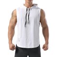 thumbnail image 1 of Sudadera Deportiva Para Hombre Camisetas Sin Mangas Sin Mangas Entrenamiento Gimnasio Culturismo Músculo Camiseta De Secado Rápido - Blanco, 1 of 7