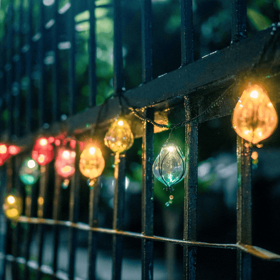 Multicolor Fairy String Lights with 10 Bulbs Connectable Waterproof Decorative Indoor String Lights for Christmas Party Birthday Wedding Festival Bedroom Outdoor Patio