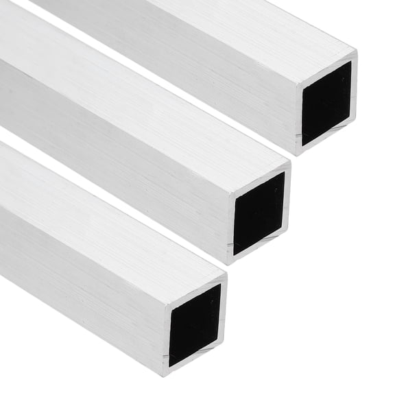 Uxcell Aluminum Square Tubing,0.59"x0.59"x10" Long 0.06" Wall Thick 6063 Aluminum Square Tube Seamless Structural Metal Profile Hardware for Construction DIY Home Decor Furniture 3pcs