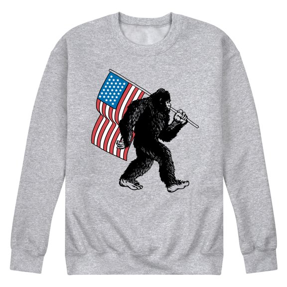 Instant Message - Sasquatch USA - Men's Crew Neck Fleece Pullover