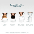 thumbnail image 4 of Paperless Stainless Steel Pour Over Coffee Filter – Reusable and Permanent Coffee Cone Dripper for Ovalware, Chemex, Hario and Other Carafes (Titanium Rose Gold), 4 of 7