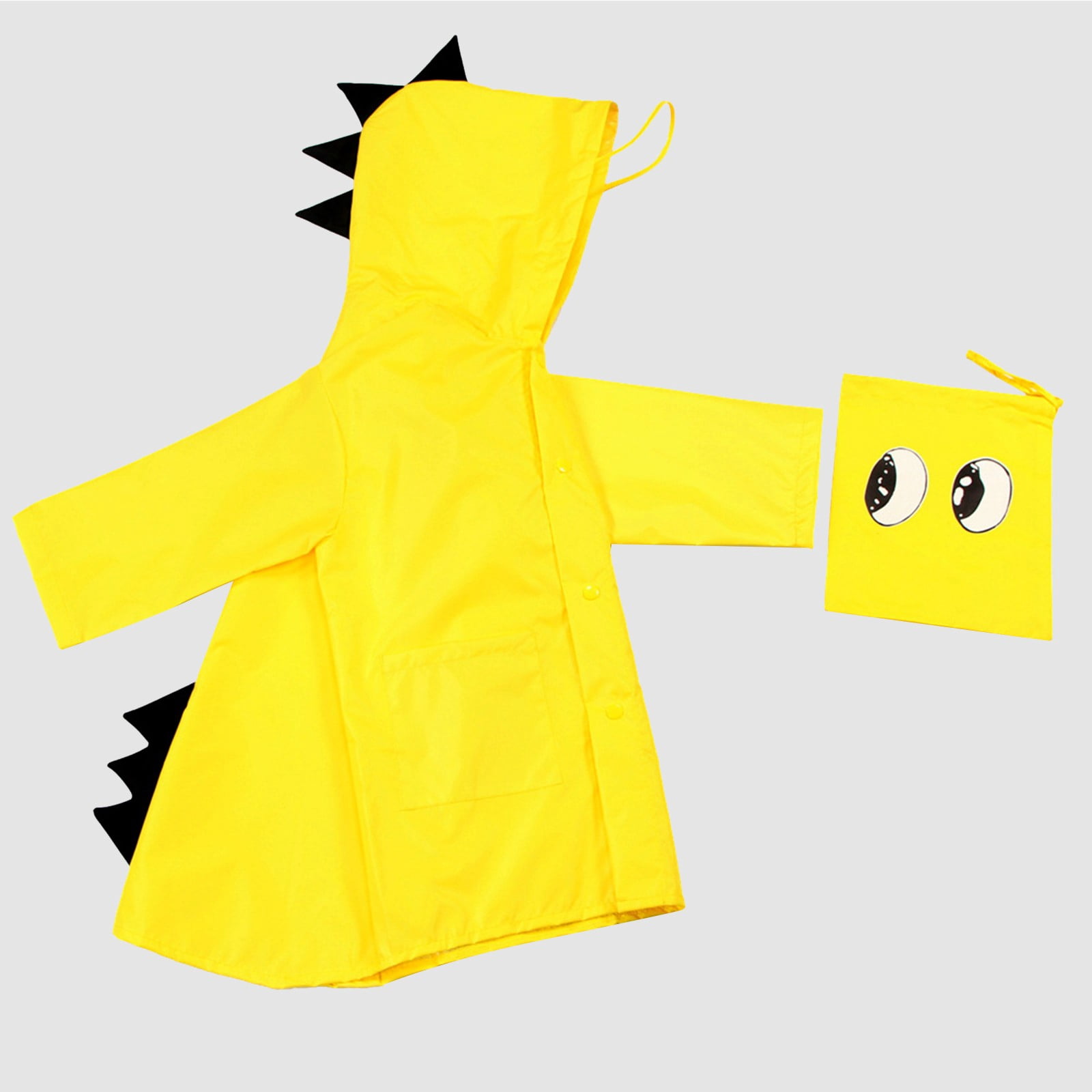 JUMEYU Girls Rain Coat Kids Rain Jacket with Air Vents Mesh Lined Hooded Raincoats for Boys Girls Size 7-8 (Yellow,7-8 Years)