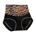 thumbnail image 2 of Underwear for Women Comfortable Female Leopard Print Women's Underwear European And American High Waisted Waist Cinching Hip Lifting Plus Size Seamless Underwear Coffee L, 2 of 5