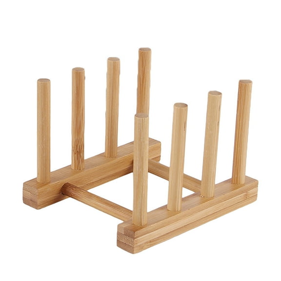 2 Pcs Wood Drain Rack Dish Rack Shelf Kitchen Asseriories Bowl Stand Cups Dish Rack Dishes Drainboard