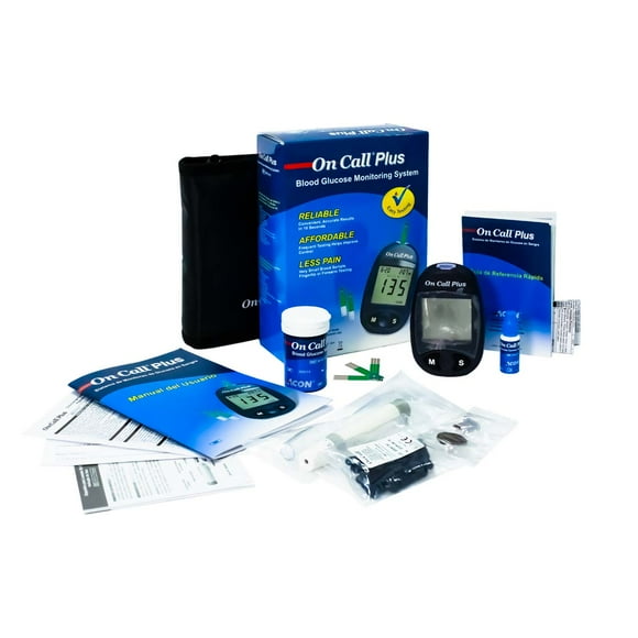 Glucometro On Call Plus (Kit de Inicio) - Medidor de Glucosa en Sangre - Acon On Call On Call Plus