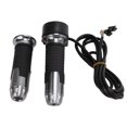 thumbnail image 1 of Juego de puños de acelerador giratorio para vehículos eléctricos, color gris, compatible con 12 V-99 V, sin indicador de triple velocidad, 1 of 8