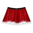 thumbnail image 3 of ZDHoor Women's Red Velvet Christmas Santa Claus Mini Skirt Carnival Party Fancy Dress Costume Red-A L, 3 of 7