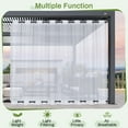 thumbnail image 2 of BTTO Patio Sheer Windproof & Waterproof Outdoor Curtain for Porch Yard Lawn Garden, Divider Window Screening Gauze Top & Bottom Fixed Eyelets, 1 Panel, 2 of 9
