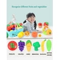 30 PCS Kids Kitchen Set Pretend Play Food with Veggies, Fruits, Velcro
