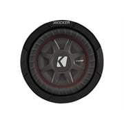 Kicker 8 Inch Dual 600 Watt CompRT 2 Ohm Shallow Slim Car Subwoofer | 43CWRT82