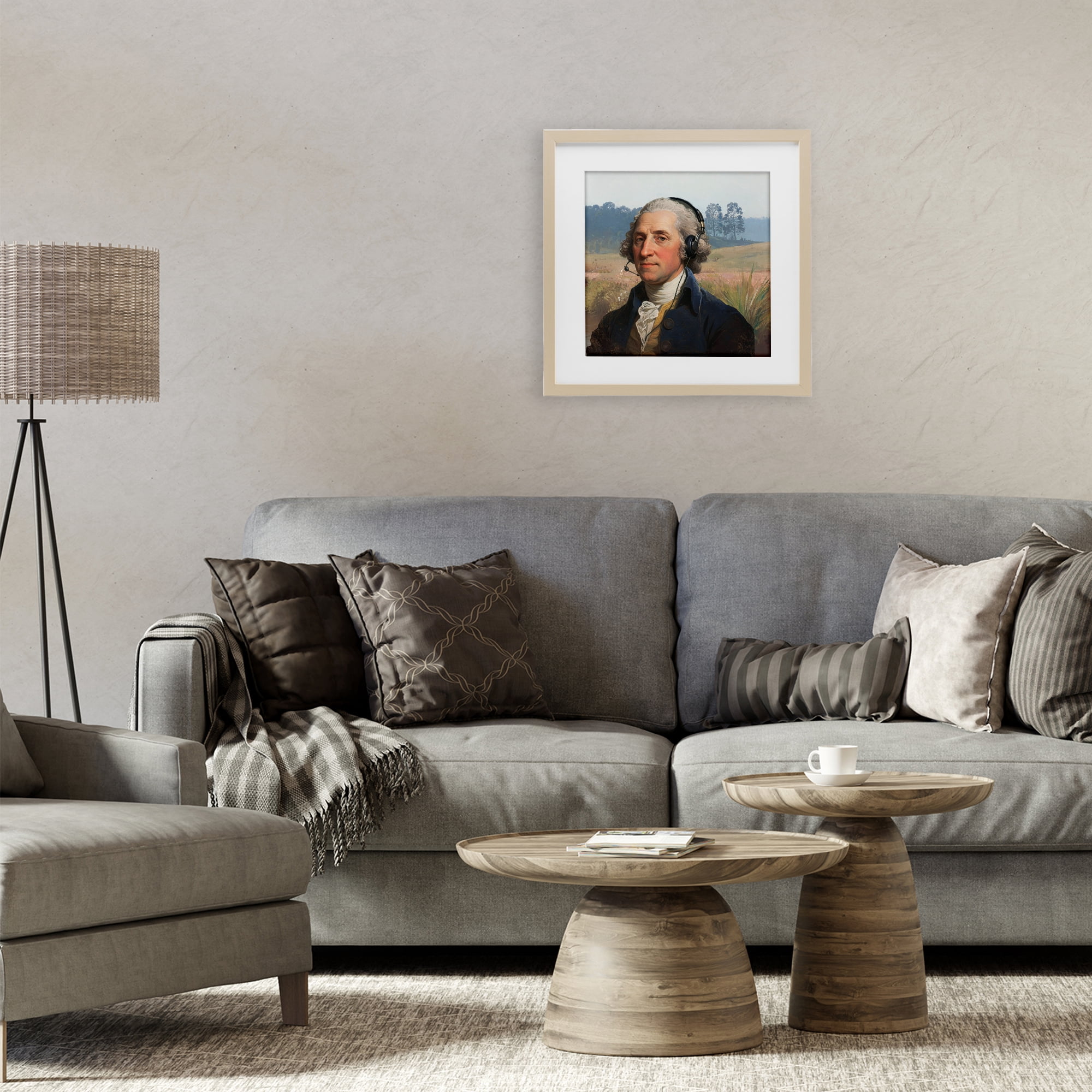 Stupell Industries Classical Gentleman with Headset Birch Framed Print Under Glass, design by CAD Designs
