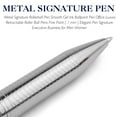 thumbnail image 2 of STONEGO Fashion Twist Rollerball Pens - Capless Metal Chrome Ballpoint Pen with Refillable Ink, Sleek and Elegant Design for Signature Writing, Perfect as Executive Gift Pens for Professionals, 2 of 9