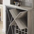 thumbnail image 5 of Bar Cabinet for Liquor and Glasses,Farmhouse Corner Kitchen Cabinet with Wine Rack and Open Adjustable Storage Shelves,Metal Wood Doors for Home,Living Room,Dining Room（C, 5 of 7