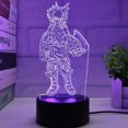 thumbnail image 2 of Lámpara LED 3D NQ 16 colores con control remoto sensor táctil Katsuki Bakugo luz de noche para dormitorio infantil, 2 of 2