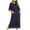 Navy_A, variant on Mrat Women Lingerie Plus Size Set Summer Comfortable Crewneck Lightweight Robes for Women Womens Cotton Pajamas Plus Size Nightgowns for Ladies Nightdress Loose Short Sleeved Black_D M