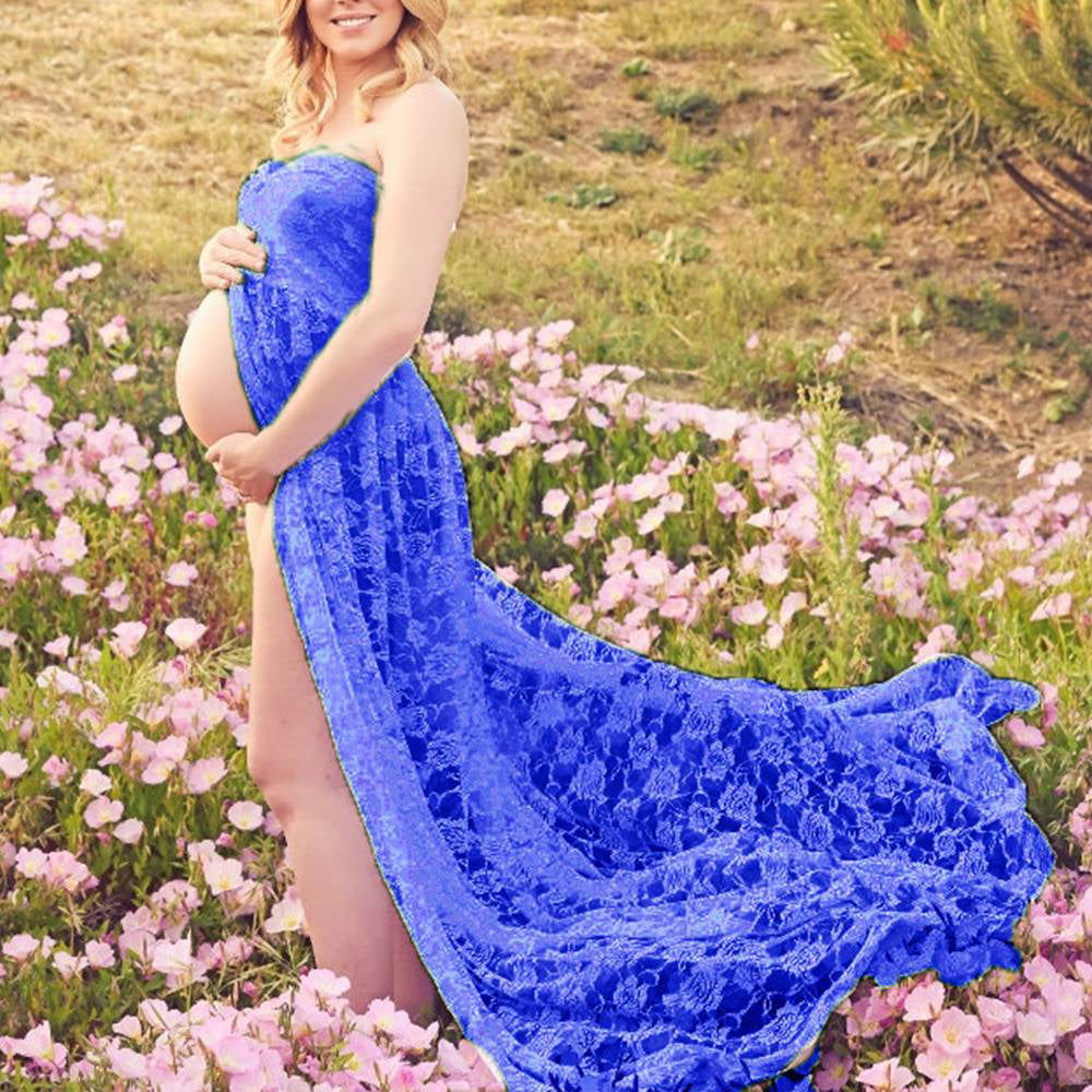 Long Sleeve Princess Maternity Gown with Tulle - Sexy Mama Maternity