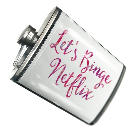 

NEONBLOND Flask Let s Binge Netflix Valentine s Day Pink and Purple Watercolor