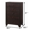 thumbnail image 2 of Costway 5 Tiroirs Commode Armoire Rangement Meubles de Bureau à Domicile, 2 of 4