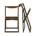 thumbnail image 4 of Curved Trim Panel Back Foldable Chair Set of 2 Brown - Saltoro Sherpi, 4 of 5