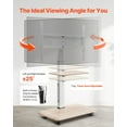thumbnail image 5 of Rolling TV Stand 32-70 Inch, Mobile TV Cart with Swivel Wheels & Height Adjustment, 88lbs Capacity, 25° Rotation, VESA 600x400mm for Bedroom, Office, 5 of 11