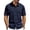 Navy, variant on Klisyaur Cotton Linen Shirts Mens Short Sleeve Button down Comfortable Fashion Tops Summer Vacation Beach Tee