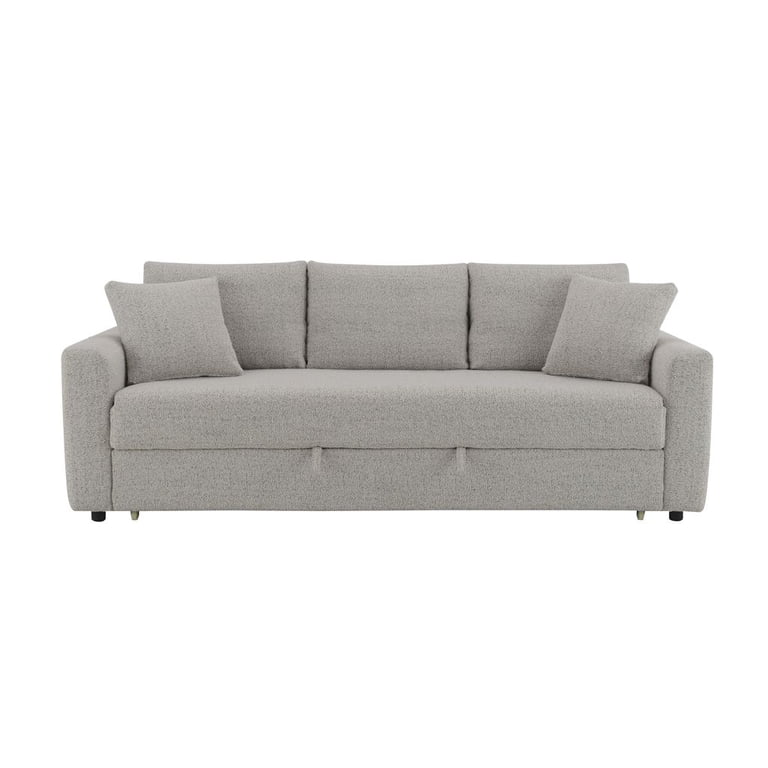 【ポニョ】ADRS Connie sofa wide 2seater ACME Connie Fabric Upholstered Sofa with Sleeper and 2 Pillows in