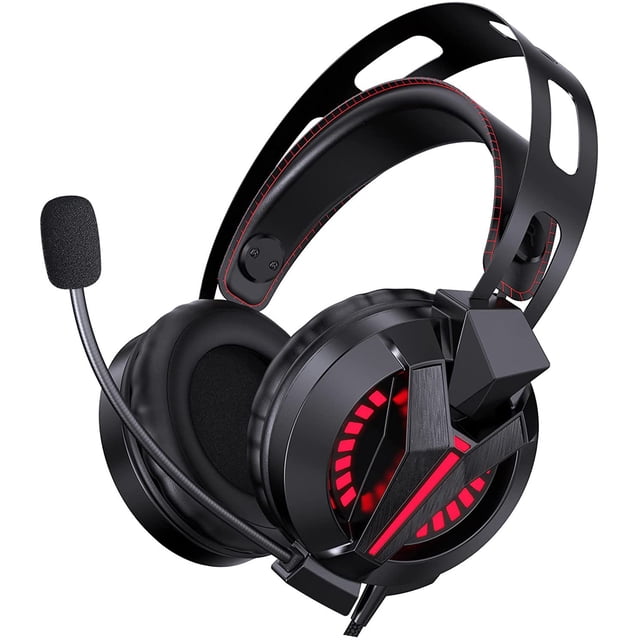 Auriculares para juegos, auriculares estéreo con micrófono, auriculares con cable para PC con micrófono con cancelación de ruido, auriculares para juegos sobre la oreja para PC/MAC/PS4/PS5/Nintendo S Namotu CZDZ-ZC135