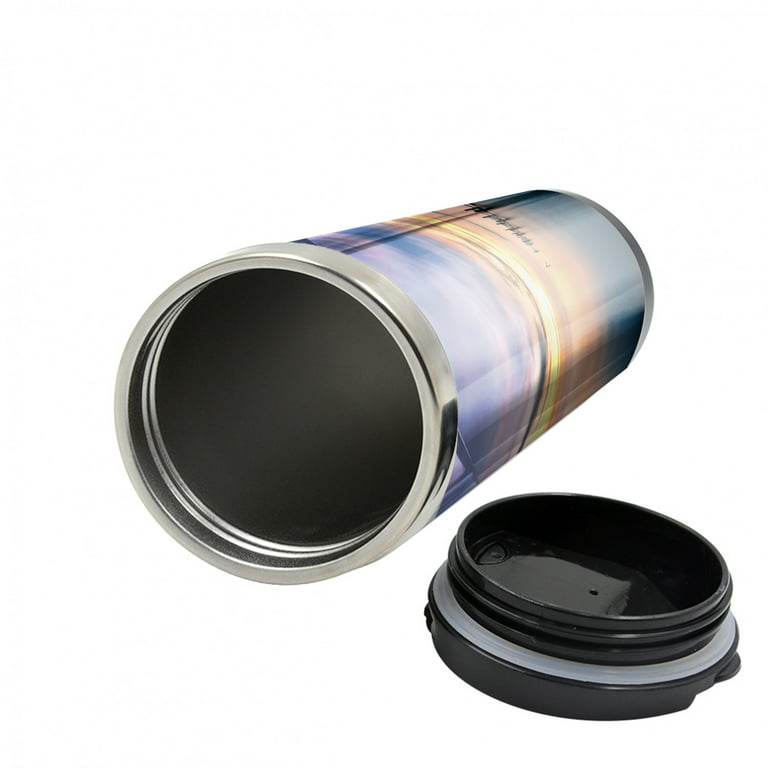 Nature Travel Mug, Sunset Abandoned Jetty, Steel Thermal Cup, 16