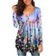 thumbnail image 2 of Camiseta suelta estampada a la moda para mujer, blusa de manga larga, cuello redondo, camisetas informales Pompotops  FGAJ5668, 2 of 6