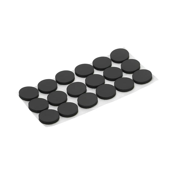 Non Slip Furniture Pads 9/16" (15mm x 2mm), 16 Pcs Adhesive Backed Round Rubber Feet Anti-Scratch Rubber Furniture Grippers for Hardwood Floor Electronics Bed Drawers DIY