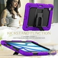 thumbnail image 4 of XYX For iPad Air 11 inch (2025 M3/2024 M2) Case, 3in1 Heavy Duty Shockproof Tablet Case with Stand, Shoulder Strap, Purple, 4 of 7