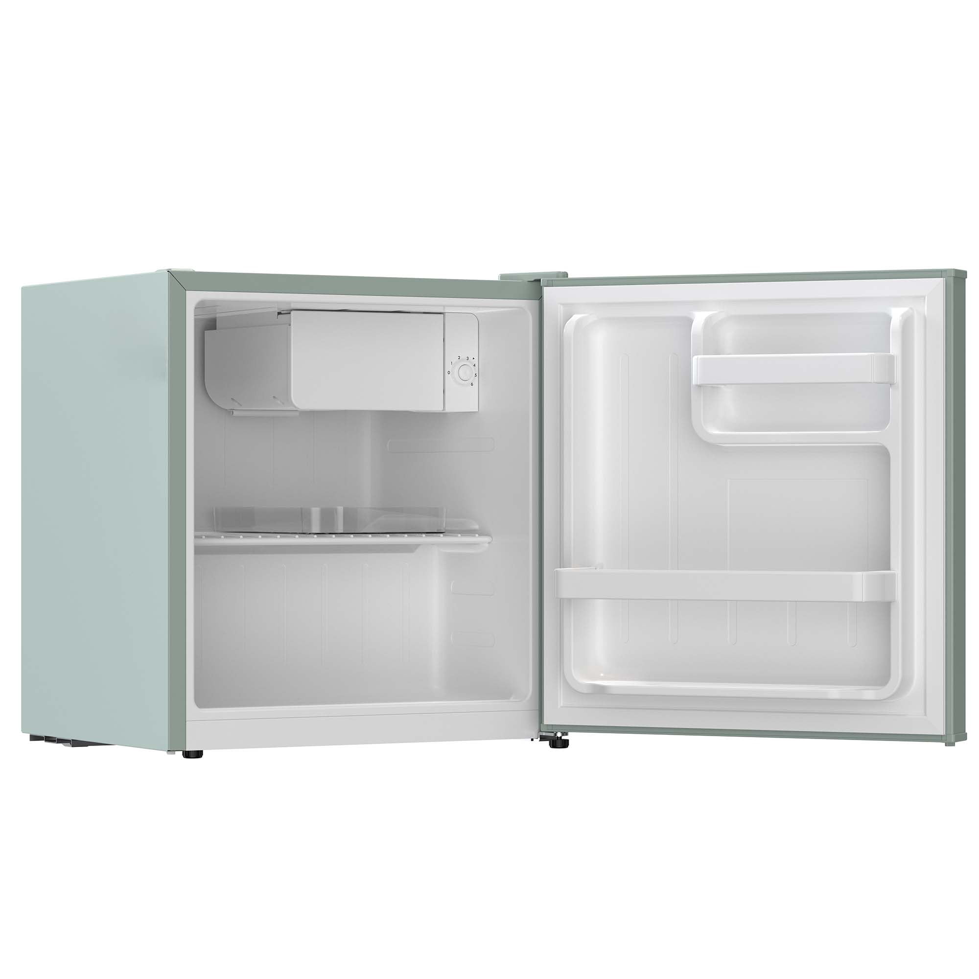 Frigidaire 1.6 Cu. ft. Retro Compact Refrigerator with Chiller Compartment, Mini Fridge for Bedroom, Dorm, Office, Sage