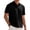 Black, variant on Dwelliawo Men's Casual Polo Shirt Short Sleeve Vacation Button Summer Beach Knit Stretchy Golf Shirts Light Blue S