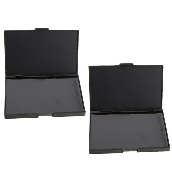 2x Cosmetic Empty Box Eyeshadow Makeup Case Make Up Organizer Space-Saving Black Travel Friendly