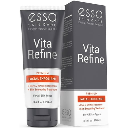 ESSA Skin Care VitaRefine Premium Organic Microderm Facial Exfoliant Treatment for All Skin Types Featuring Smoothing, Softening, and Refining Benefits 3.4oz