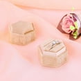 thumbnail image 2 of GROFRY Hexagonal Mini Ring Box Flannel Safekeeping Engagement Ring Case for Decorating, 2 of 8