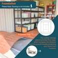 thumbnail image 3 of 10x12 Ft Outdoor Storage Shed with Window & Floor Frame, Galvanized Steel Garden Shed, Metal Tool Sheds with Double Lockable Doors for Backyard Patio Lawn, Brown, 3 of 10