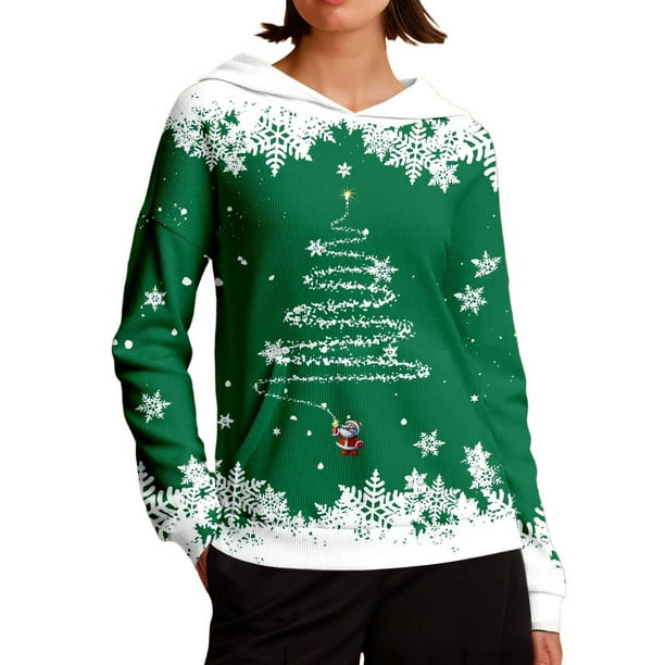 WILLBEST Sudadera Deportiva Para Mujer. Sudadera Con Capucha de Estilo Acogedor, Manga Larga, Estilo Informal, Ideal Para Estar En Casa O Relajarse. Diseño Estampado Para La Temporada de Vacaciones.