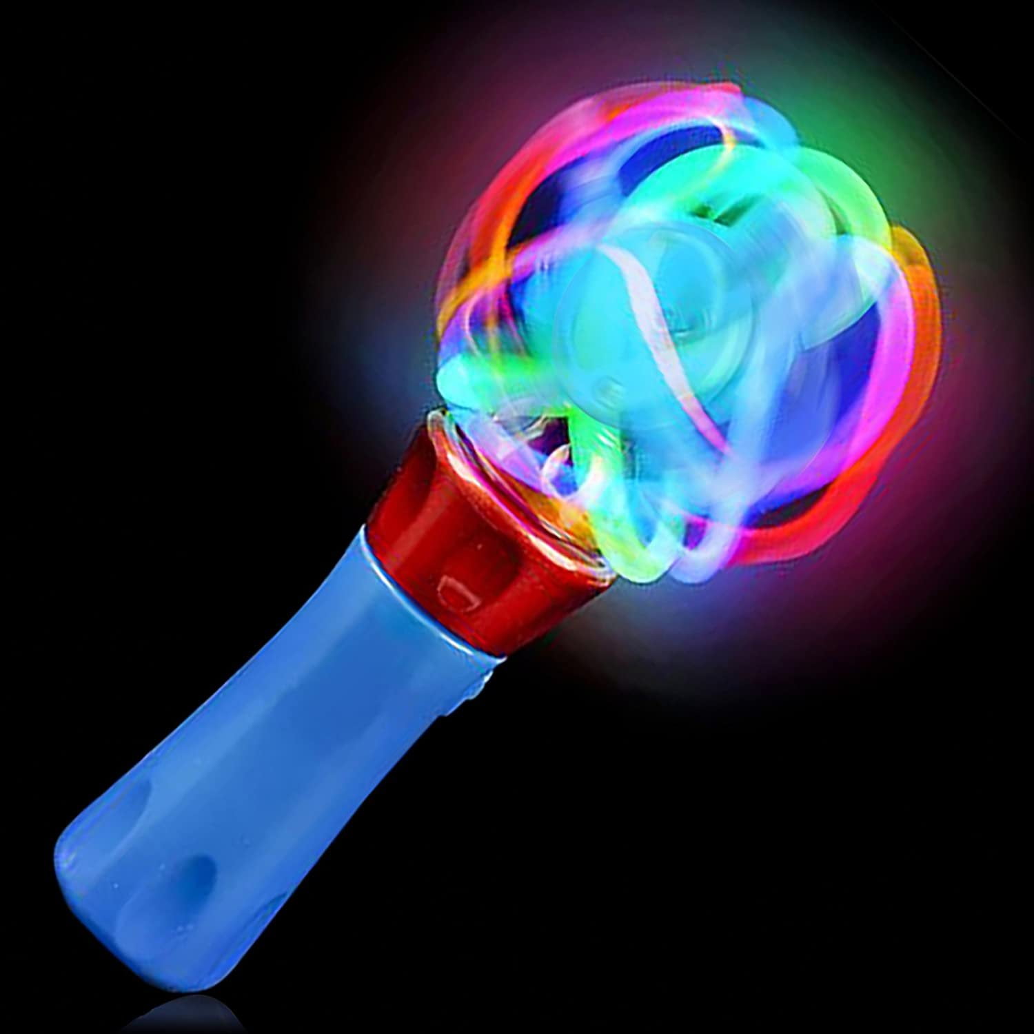 ArtCreativity Light-Up Orbiter Spinning Wands, Set of 2 LED Spin Toys for Kids, Birthday Gift & Party Favor