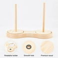 thumbnail image 4 of 1 Set Double Wooden Yarn Skein Holder with 5 Style Random Single Color Aluminum Crochet Hooks Double Yarn Ball Holder for Knitting Yarn Spindle Dispenser, 4 of 6