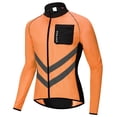 thumbnail image 1 of Men Cycling Jacket Windproof Reflective Long Sleeve Biking Jersey Bike Jacket for Riding Running Jogging, 1 of 8