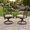 Two Swivel Chairs, variant on SUNCROWN Outdoor Dining Swivel Black Wrought IronChairs with Cushions Patio Metal Rocker Chairs (Set of 2 )