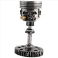 thumbnail image 1 of Cara de Calavera PistóN Tallada, Escultura Realista, Estatua Cabeza Hombre, Regalos Mesa para el Hogar y la Oficina, Halloween, 1 of 5